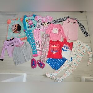 4T Girls Pajama Bundle & Slippers